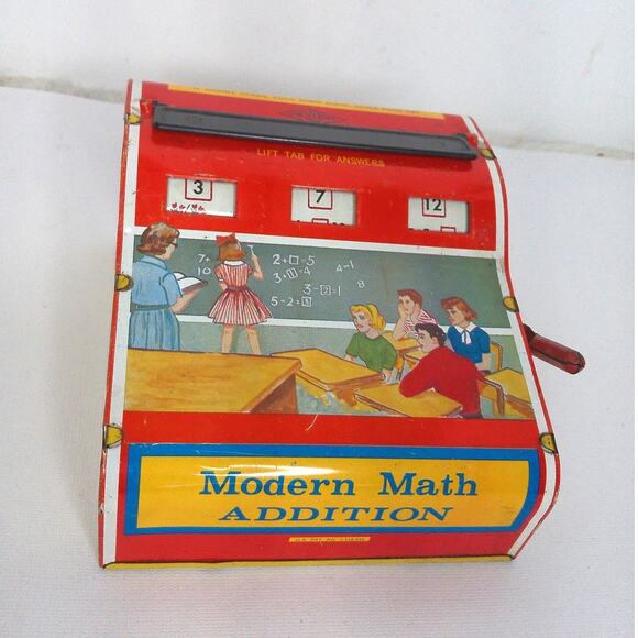 Vintage Wolverine Modern Math Addition Tin Toy Mechanical Adding Machine - Picture 3 of 7